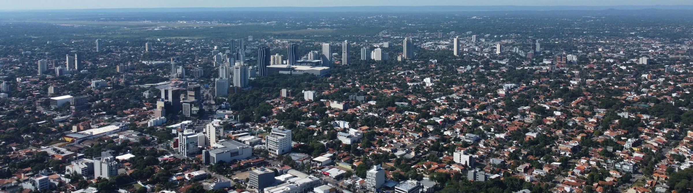 Vista aérea de Asunción, Paraguay